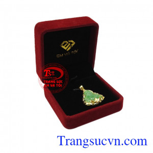 Mặt phật di lặc may mắn jadeite có giấy kiểm định đá quý uy tín. 