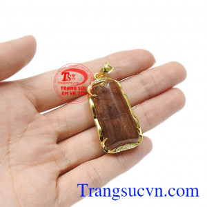 Mặt vàng thạch anh tóc chất lượng 14k.