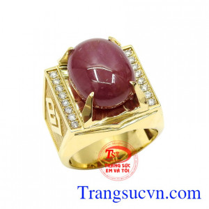Nhẫn nam Ruby sao đẳng cấp đẹp.