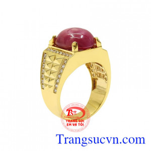 Nhẫn nam ruby sao độc đáo mang lại vẻ lịch lãm mà lại vô cùng sang trọng đến cho phái mạnh.