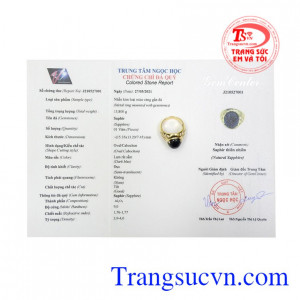 Nhẫn nam saphir đẳng cấp nam tính.