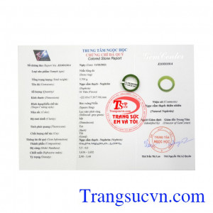 Nhẫn nephrite thiên nhiên