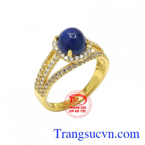 Nhẫn nữ saphir thanh lịch bảo hành chu đáo.