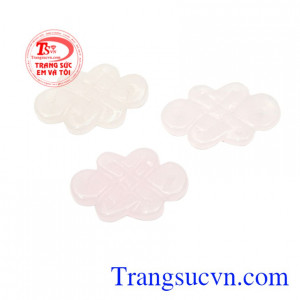 Nút thắt may mắn thạch anh hồng