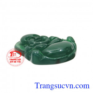 Phật di lặc mã não đẹp được chế tác từ mã não xanh. 