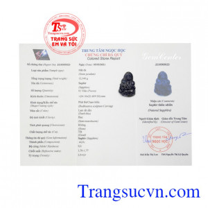 Phật Quan Âm saphir an nhiên tinh tế.