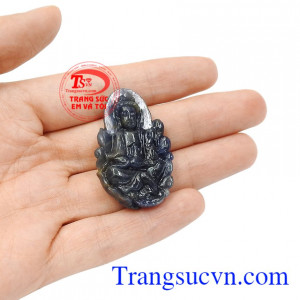 Phật Quan Âm saphir bình an đẹp.