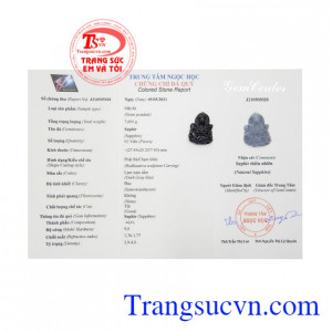 Phật Quan Âm saphir cát khí