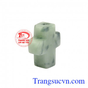 Thánh giá cẩm thạch thiên nhiên phù hợp để làm mặt dây, vòng tay và chuỗi mân côi. 