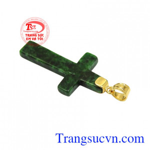 Thánh giá cẩm thạch vàng tây chất lượng, nhận đặt chế tác theo yêu cầu.