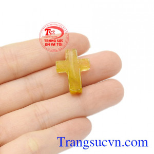 Thánh giá thạch anh tóc an lành đẹp.