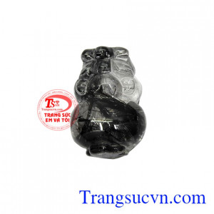 Tỳ hưu thạch anh tóc lộc phát được chạm khắc tinh xảo và chất lượng.