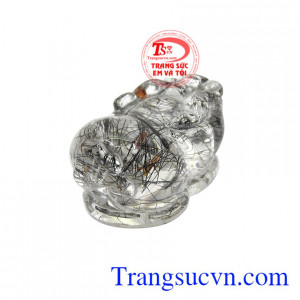 Tỳ hưu thạch anh tóc phát đạt đẹp.