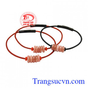 Vòng tay thạch anh dâu hồng