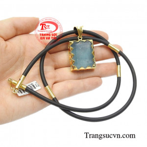 Bộ mặt dây aquamarine chất lượng hợp mệnh.