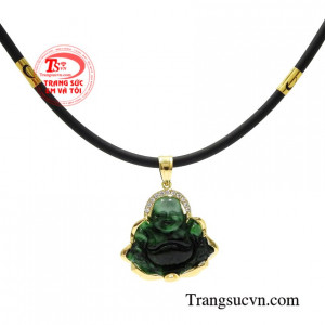 Bộ mặt dây Di Lặc cẩm thạch chất lượng.