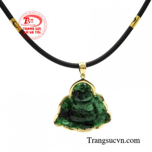 Bộ mặt Di Lặc cẩm thạch đẹp được bảo hành chu đáo.