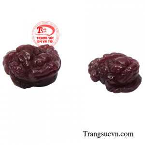 Cặp thiềm thừ ruby chất lượng hợp mệnh.