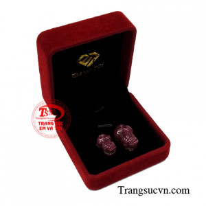 Cặp tỳ hưu ruby may mắn