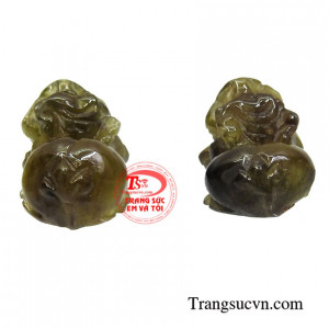 Cặp tỳ hưu sapphire may mắn phú quý.