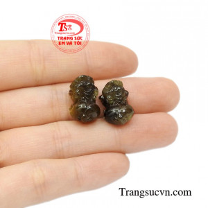 Cặp tỳ hưu sapphire may mắn đẹp mắt.