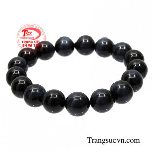 Chuỗi tay thạch anh mắt chim ưng được chế tác sáng bóng, chất lượng.