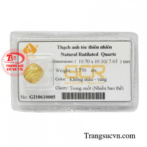 Đá thạch anh tóc cát tường được chế tác đầy tinh xảo đem lại may mắn và sức khỏe đến cho người đeo.