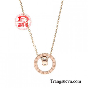 Dây chuyền nữ vàng hồng cá tính chất lượng.