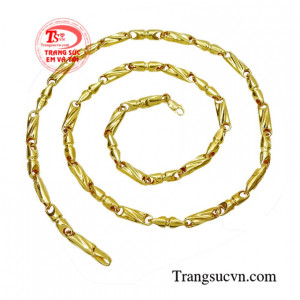 Dây chuyền vàng cá tính phái mạnh thanh toán an toàn, nhận đặt chế tác theo yêu cầu.