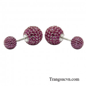 Hoa tai vàng trắng ấn tượng thời trang nhận đặt chế tác theo yêu cầu.