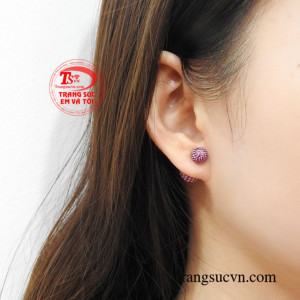 Hoa tai vàng trắng ấn tượng