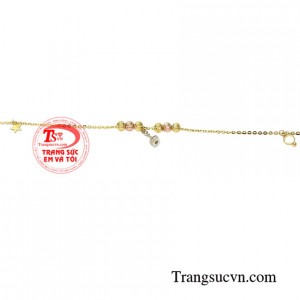 Lắc chân nữ thanh lịch nhận đặt chế tác theo yêu cầu.