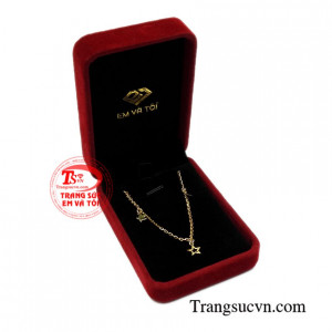 Lắc chân vàng tây dễ thương nữ tính.