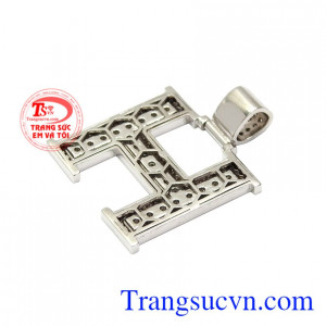 Mặt chữ H vàng trắng moissanite sự lựa chọn đẳng cấp dành cho phái mạnh.