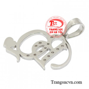 Mặt dây chữ vàng trắng giao hàng nhanh toàn quốc.