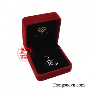 Mặt dây chữ vàng trắng