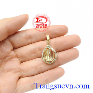 Mặt dây thạch anh tóc quý phái đẹp.