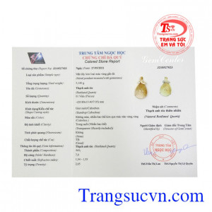 Mặt dây thạch anh tóc thanh tú