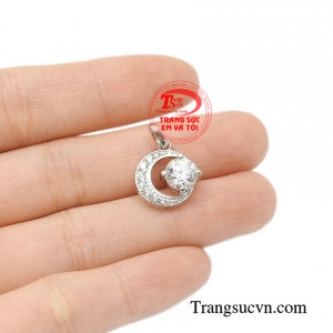 Mặt dây vàng trắng thanh lịch n