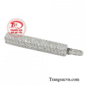 Mặt dây vàng trắng thời thượng nhận đặt chế tác theo yêu cầu của khách hàng.