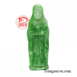 Mặt đức mẹ cầu nguyện cẩm thạch được chạm khắc đầy tinh tế.