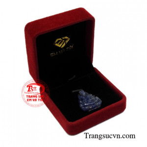 Mặt Quan Âm saphir an yên cát tường.