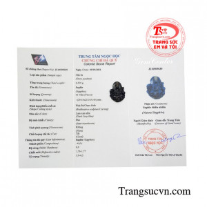 Mặt Quan Âm saphir bình an