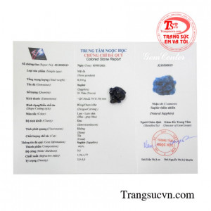 Mặt rồng saphir may mắn