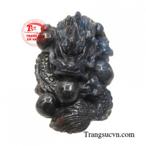 Mặt rồng sapphire may mắn chế tác đẹp, chất lượng đá đảm bảo
