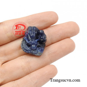 Mặt sapphire rồng thịnh vượng chế tác theo yêu cầu