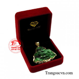 Mặt vàng Di Lặc cẩm thạch đẹp