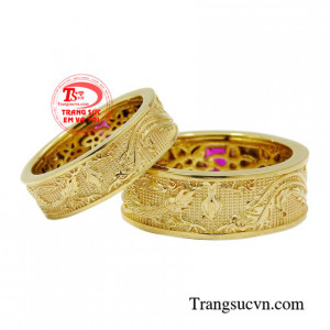 Do vậy cặp nhẫn cưới này sẽ mang đến nhiều điều tốt lành trong phong thủy cho người đeo.