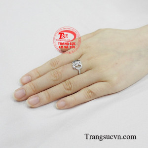 Nhẫn nữ chữ vàng thời trang