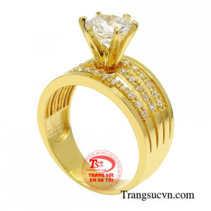 Chiếc nhẫn này giúp người đeo tôn lên vẻ sang trọng và đầy ấn tượng đến cho phái đẹp.